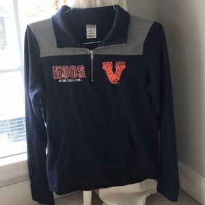 Navy blue/gray University of Virginia half zip